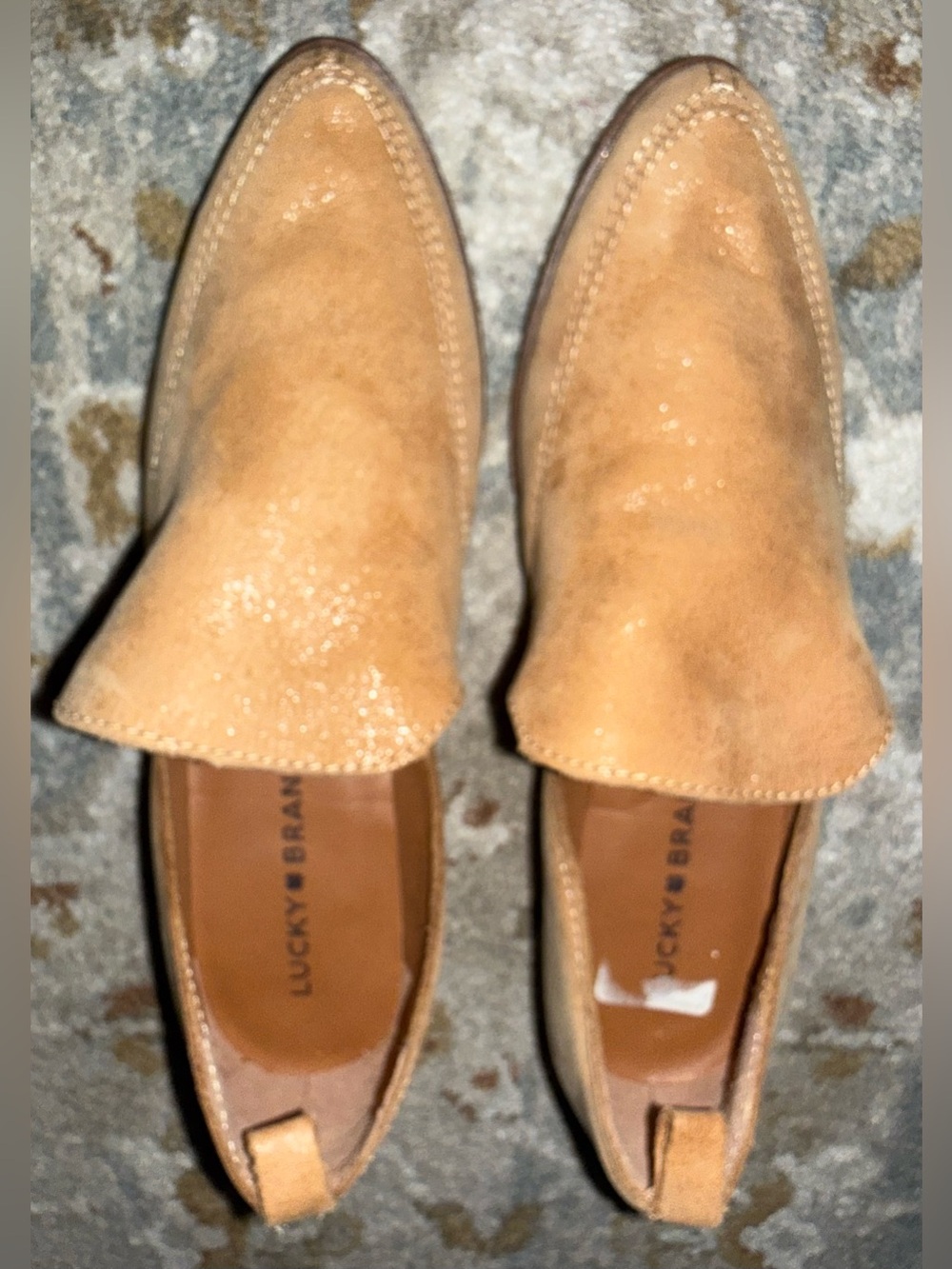 Lucky Brand Tan Suede Slip-On Loafers
